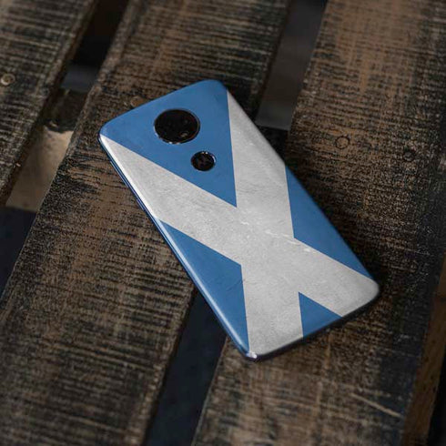 Scotland Flag Distressed Moto E5 Plus Skin